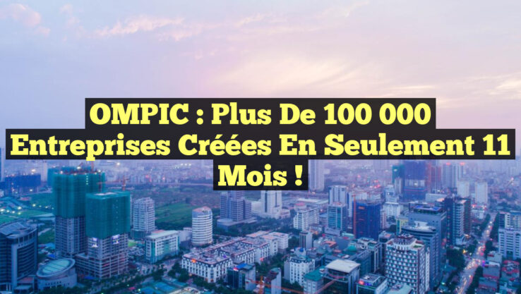 OMPIC : Plus de 100 000 entreprises créées en seulement 11 mois !