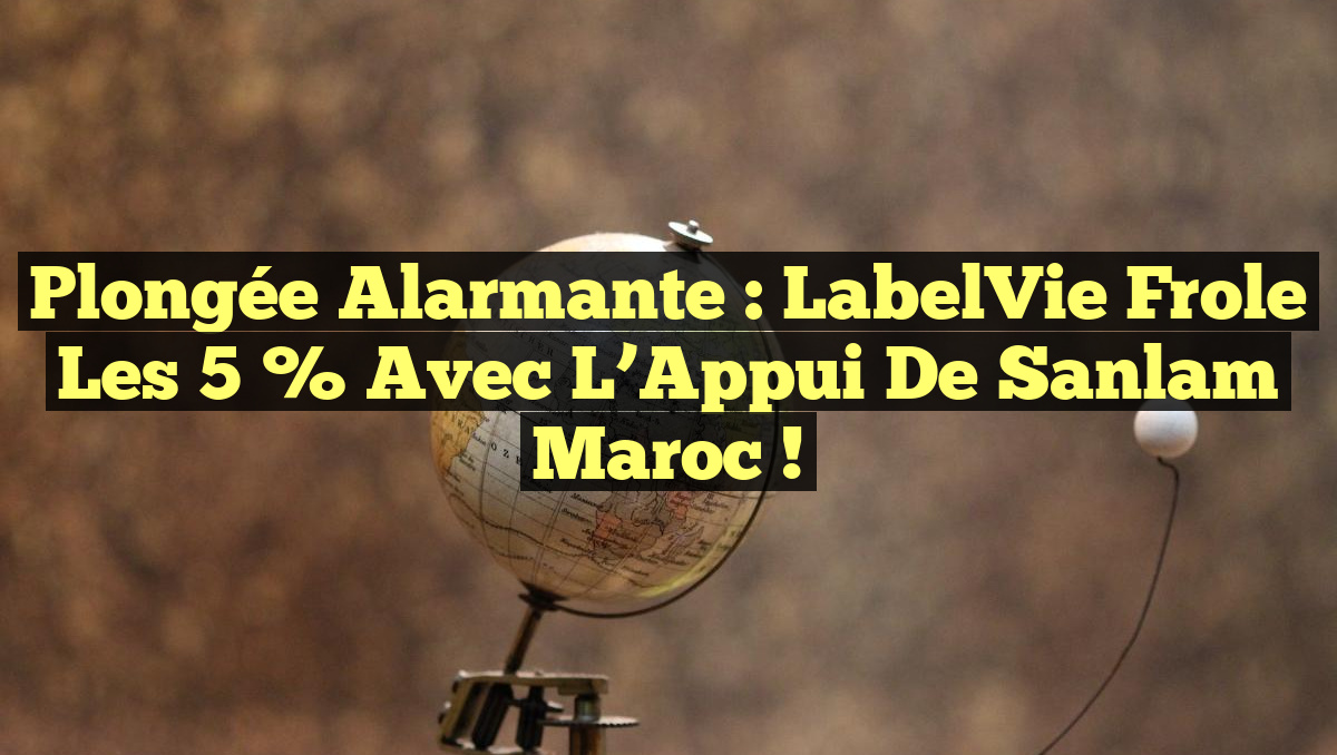 Plongée Alarmante : LabelVie Frole les 5 % avec l&rsquo;Appui de Sanlam Maroc !