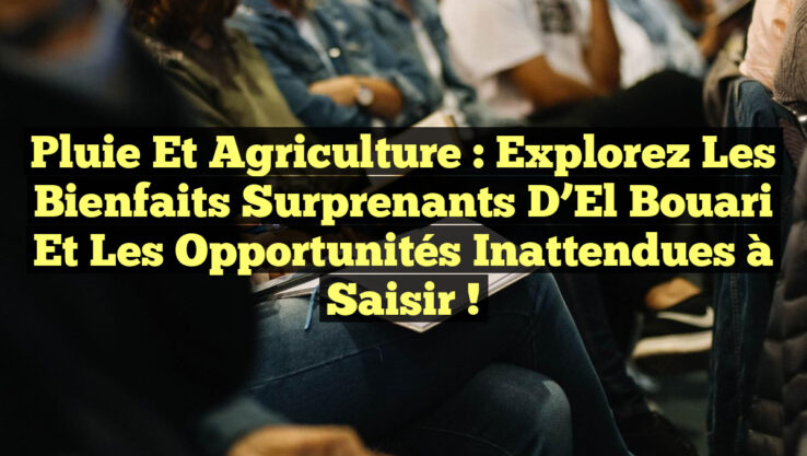 Pluie et Agriculture : Explorez les Bienfaits Surprenants d’El Bouari et les Opportunités Inattendues à Saisir !