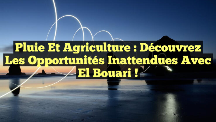 Pluie et Agriculture : Découvrez les Opportunités Inattendues avec El Bouari !