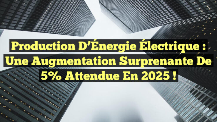 Production d’Énergie Électrique : Une Augmentation Surprenante de 5% Attendue en 2025 !