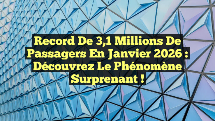 Record de 3,1 millions de passagers en janvier 2026 : Découvrez le phénomène surprenant !
