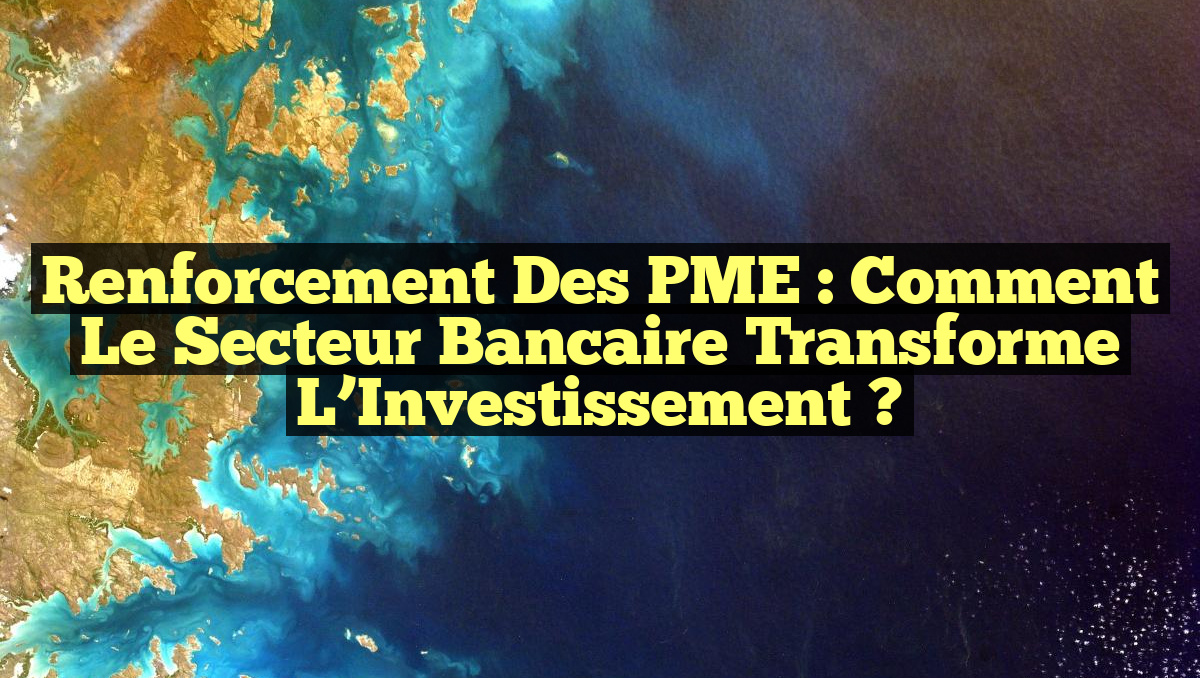 Renforcement des PME : Comment le Secteur Bancaire Transforme l&rsquo;Investissement ?