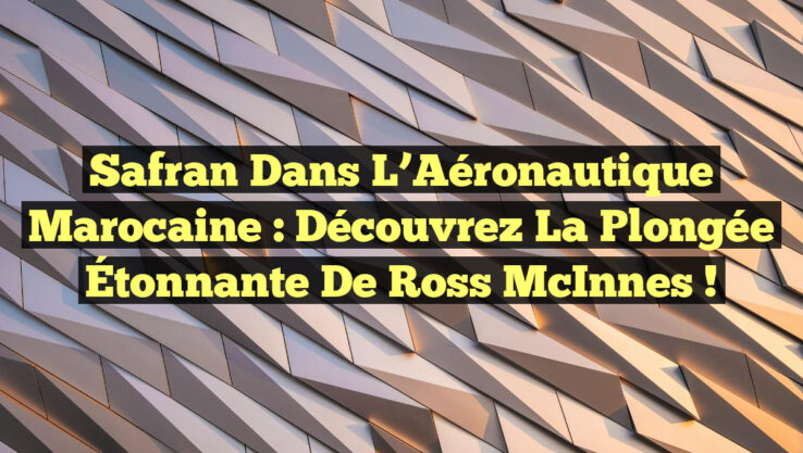 Safran dans l’Aéronautique Marocaine : Découvrez la Plongée Étonnante de Ross McInnes ! Safran dans l’Aéronautique Marocaine : Découvrez la Plongée Étonnante de Ross McInnes !
