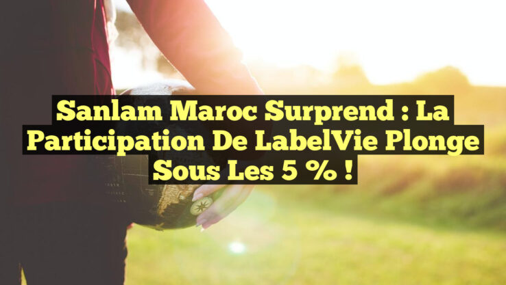 Sanlam Maroc Surprend : La Participation de LabelVie Plonge Sous les 5 % !