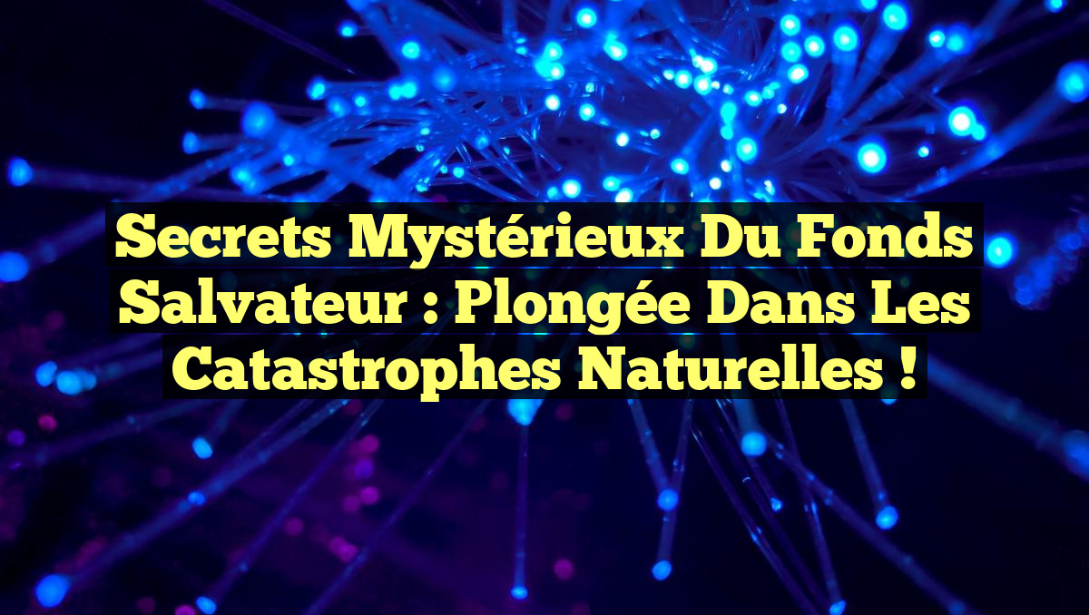 Secrets Mystérieux du Fonds Salvateur : Plongée dans les Catastrophes Naturelles !