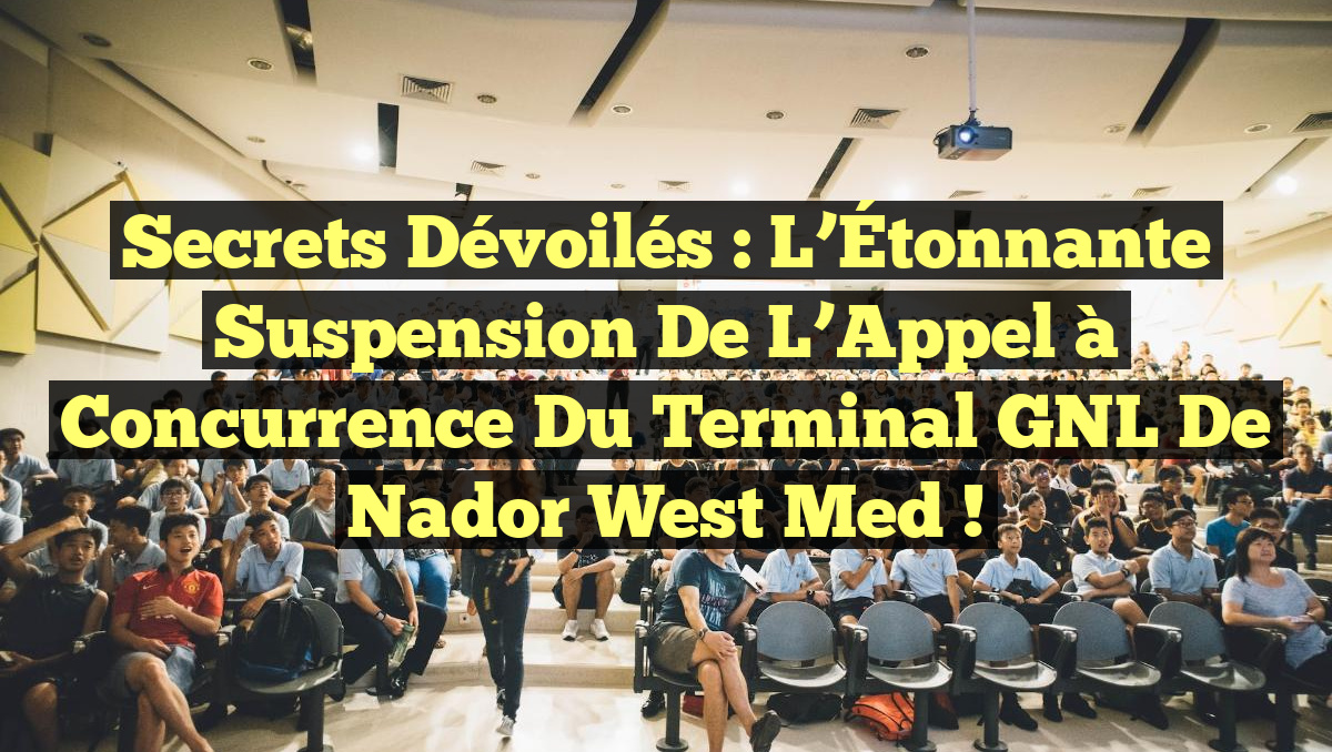 Secrets Dévoilés : L’Étonnante Suspension de l’Appel à Concurrence du Terminal GNL de Nador West Med !