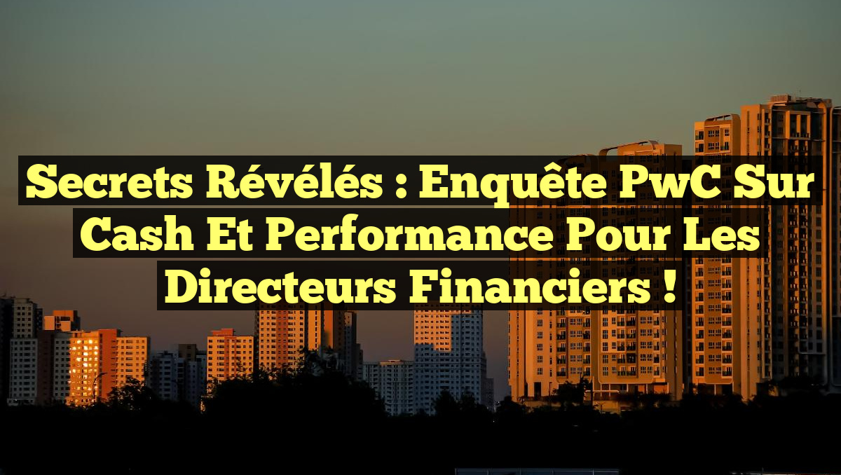 Secrets Révélés : Enquête PwC sur Cash et Performance pour les Directeurs Financiers !