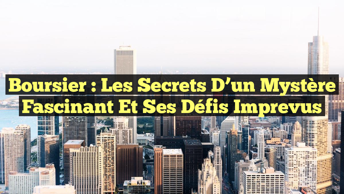 Boursier : Les Secrets d’un Mystère Fascinant et ses Défis Imprevus