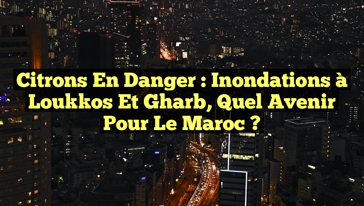 Citrons en Danger : Inondations à Loukkos et Gharb, Quel Avenir pour le Maroc ?