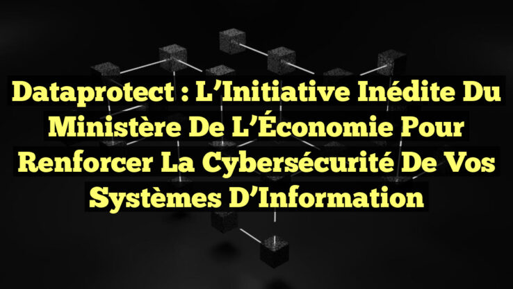 Dataprotect : L’Initiative Inédite du Ministère de l’Économie pour Renforcer la Cybersécurité de vos Systèmes d’Information