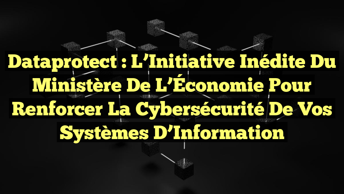 Dataprotect : L&rsquo;Initiative Inédite du Ministère de l’Économie pour Renforcer la Cybersécurité de vos Systèmes d’Information