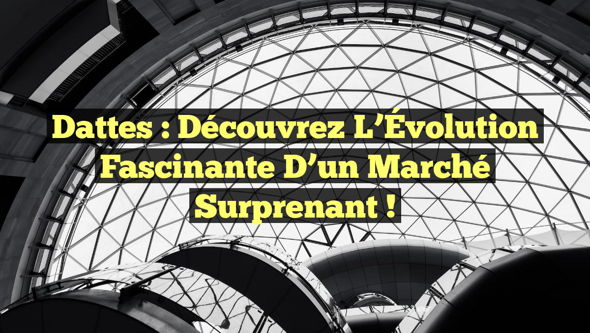 Dattes : Découvrez l’Évolution Fascinante d&rsquo;un Marché Surprenant !