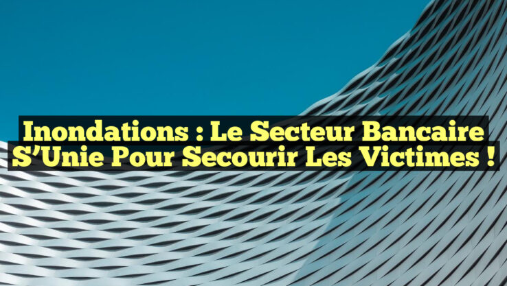 Inondations : Le Secteur Bancaire S’Unie pour Secourir les Victimes !
