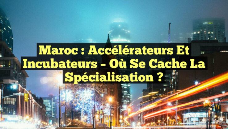 Cache Cache Maroc Maroc : Accélérateurs et Incubateurs – Où se Cache la Spécialisation