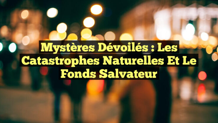 Mystères Dévoilés : Les Catastrophes Naturelles et le Fonds Salvateur