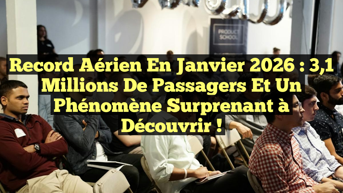 Record aérien en janvier 2026 : 3,1 millions de passagers et un phénomène surprenant à découvrir !