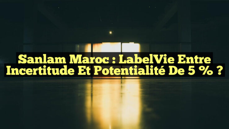 Sanlam Maroc : LabelVie entre Incertitude et Potentialité de 5 % ?