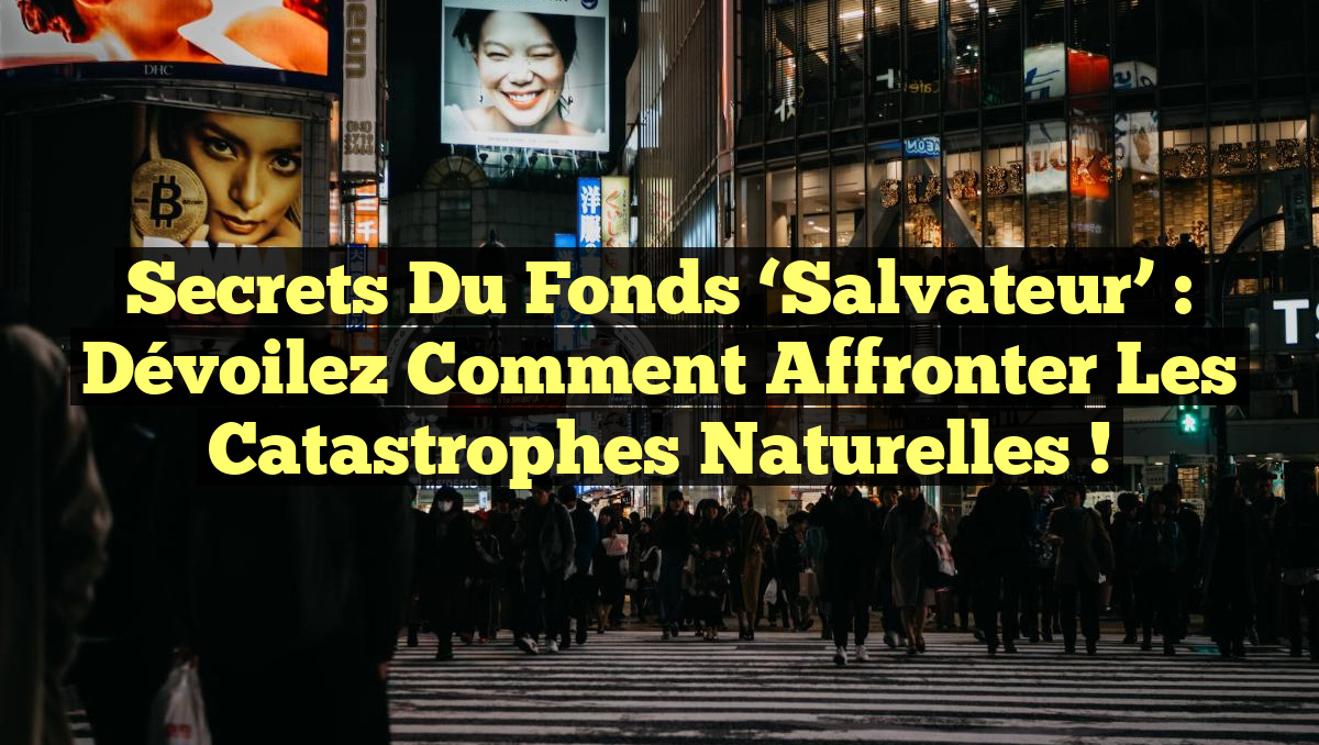 Secrets du Fonds &lsquo;Salvateur&rsquo; : Dévoilez Comment Affronter les Catastrophes Naturelles !