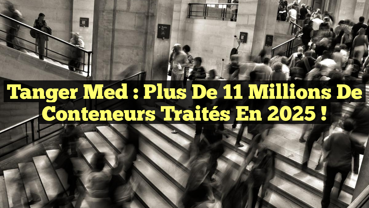 Tanger Med : Plus de 11 millions de conteneurs traités en 2025 !
