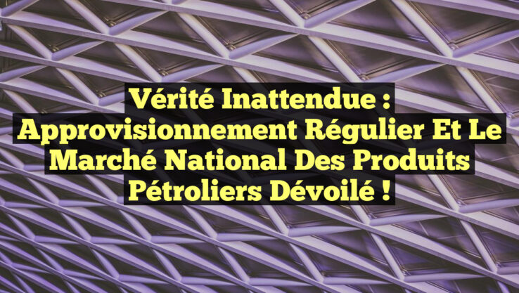 Vérité Inattendue : Approvisionnement Régulier et le Marché National des Produits Pétroliers Dévoilé !