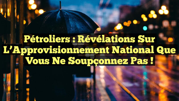 Pétroliers : Révélations Sur l’Approvisionnement National Que Vous Ne Soupçonnez Pas !