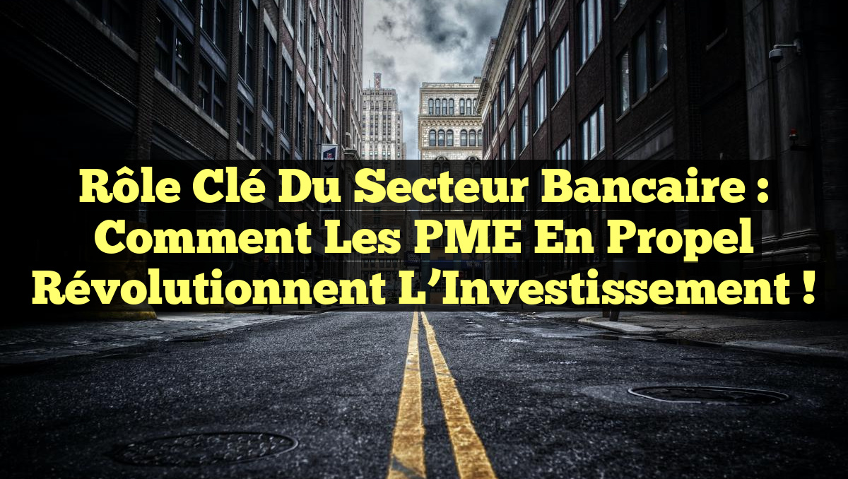 Rôle Clé du Secteur Bancaire : Comment les PME en Propel Révolutionnent l’Investissement !