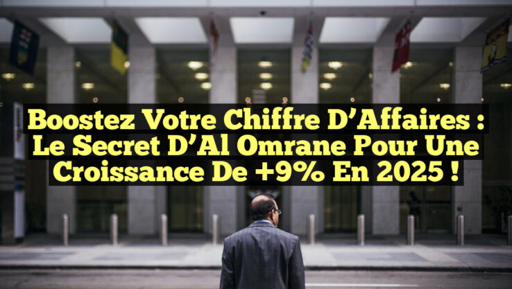 Boostez votre Chiffre d’Affaires : Le Secret d’Al Omrane pour une Croissance de +9% en 2025 !