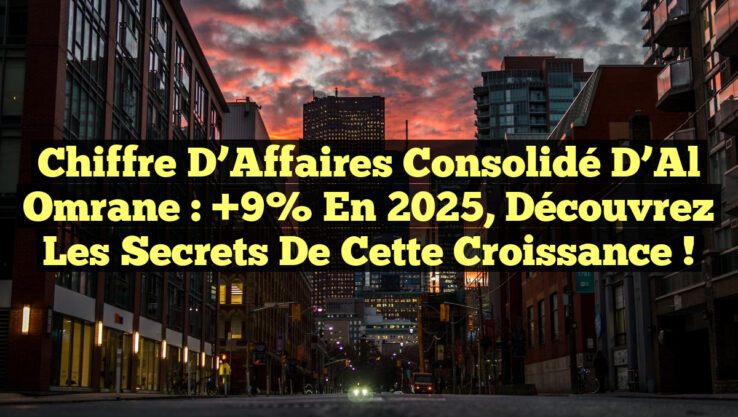 Chiffre d’Affaires Consolidé d’Al Omrane : +9% en 2025, Découvrez les Secrets de cette Croissance !